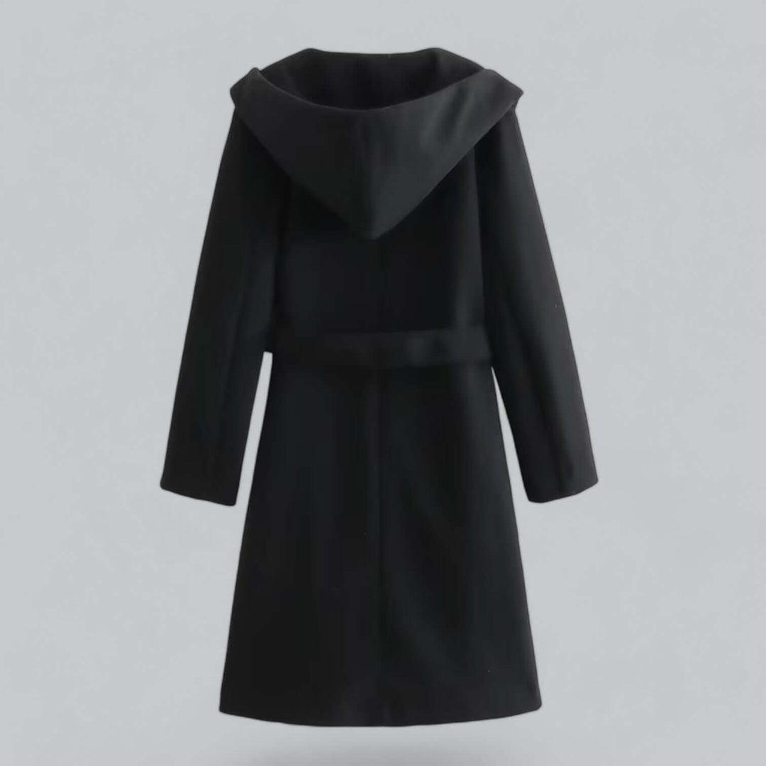 Stilla | Dame Hoodie Lang Trenchcoat
