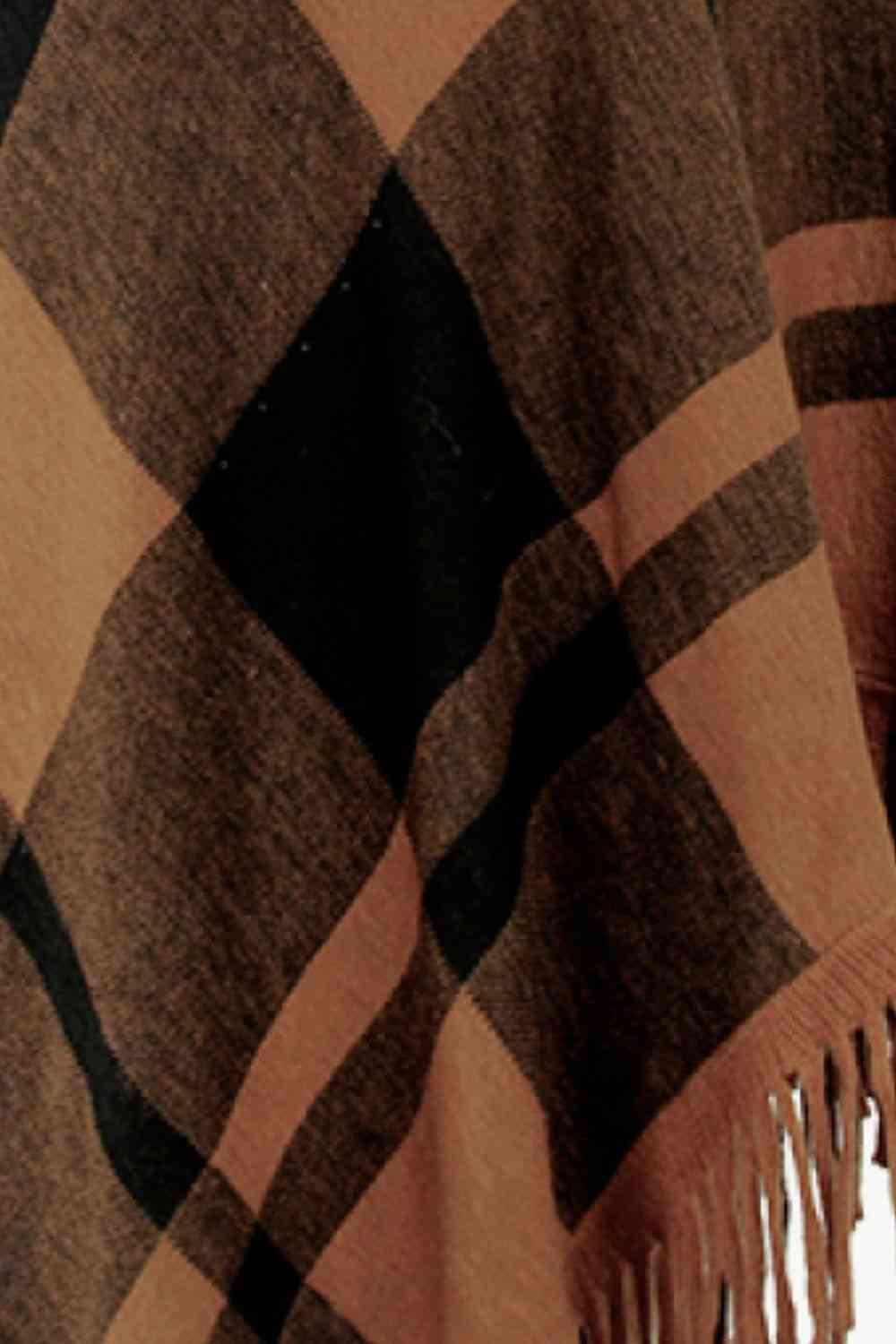 Stilla | Turtleneck Frynse Kant Poncho
