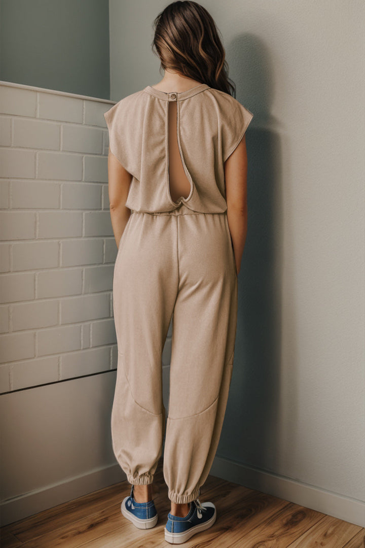 Stilla | Rund Hals Kappeærmet Jumpsuit