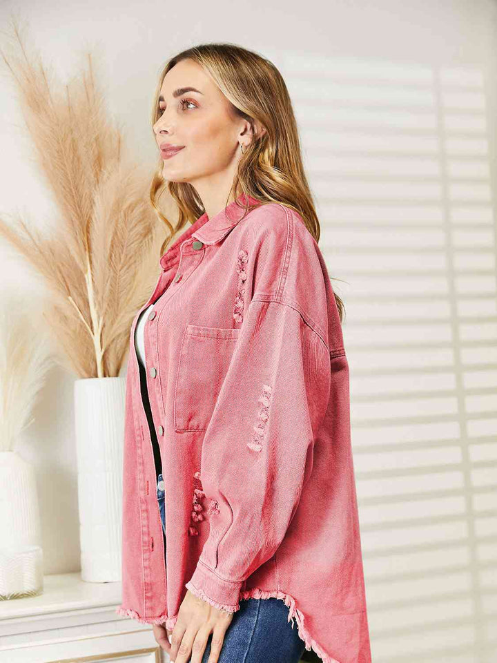 Stilla | Raw Hem Denim Jakke