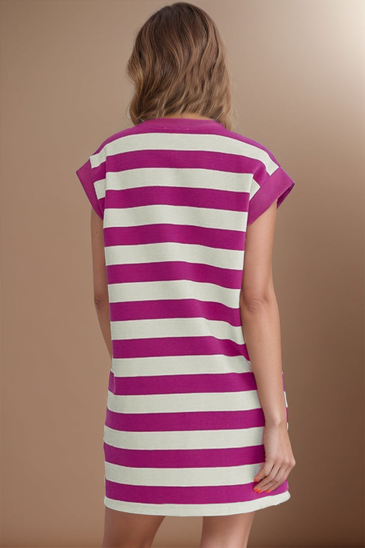 Stilla | Round Neck Cap Sleeve Dress