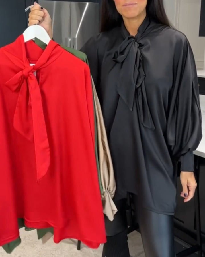 Stilla | Båndkrave og Elegant Bluse