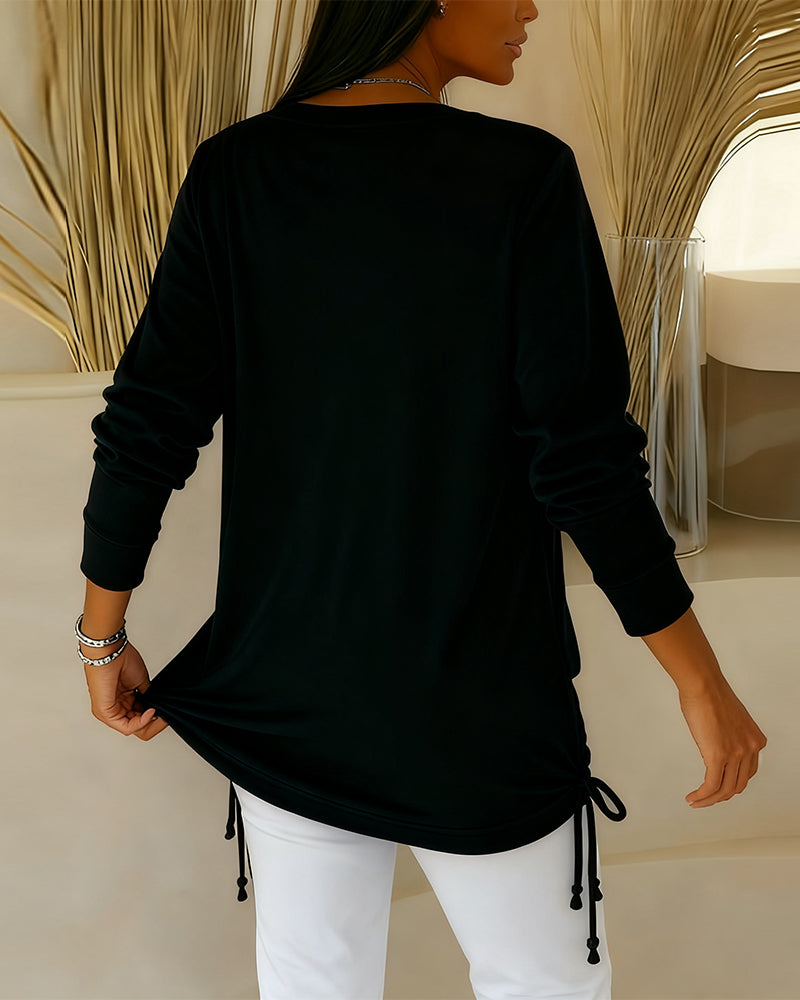 Stilla | Top med kontrastfarver i to-i-en look