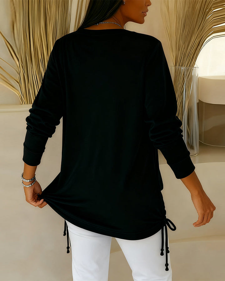 Stilla | Top med kontrastfarver i to-i-en look