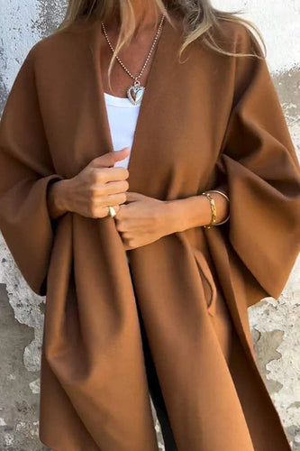 Stilla | Cozy, Loose V-Hals Stole Cape Jakke