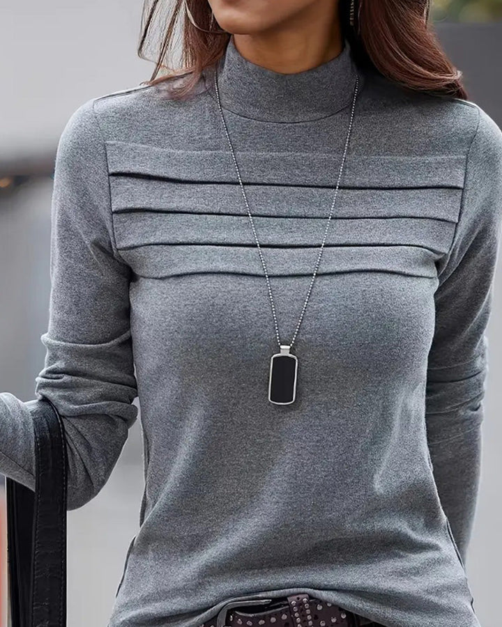 Stilla | Slim Fit Plisseret Langærmet