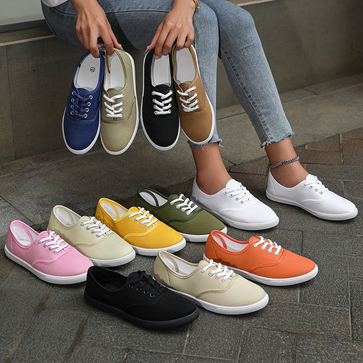 Skovae | Behagelige Lave Canvas Sneakers I Hvid