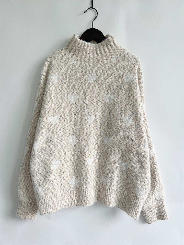 Stilla | Heathered Turtleneck Drop Shoulder Sweater