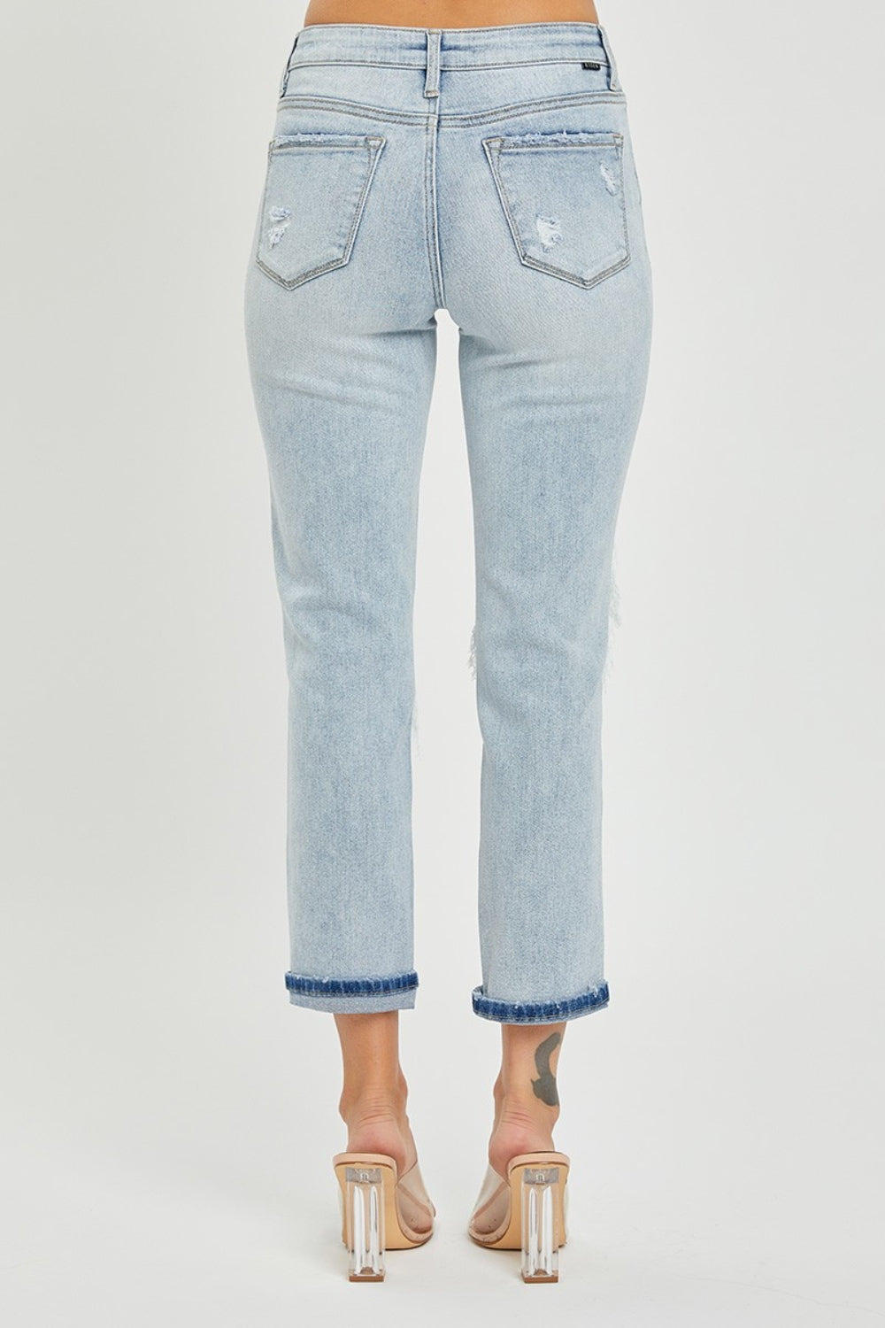 Stilla | Mid-Rise Paillet Patcher Jeans