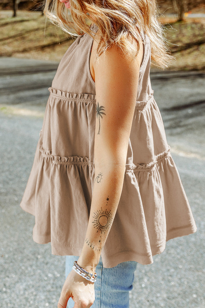Stilla | Frill Tie Neck Tank