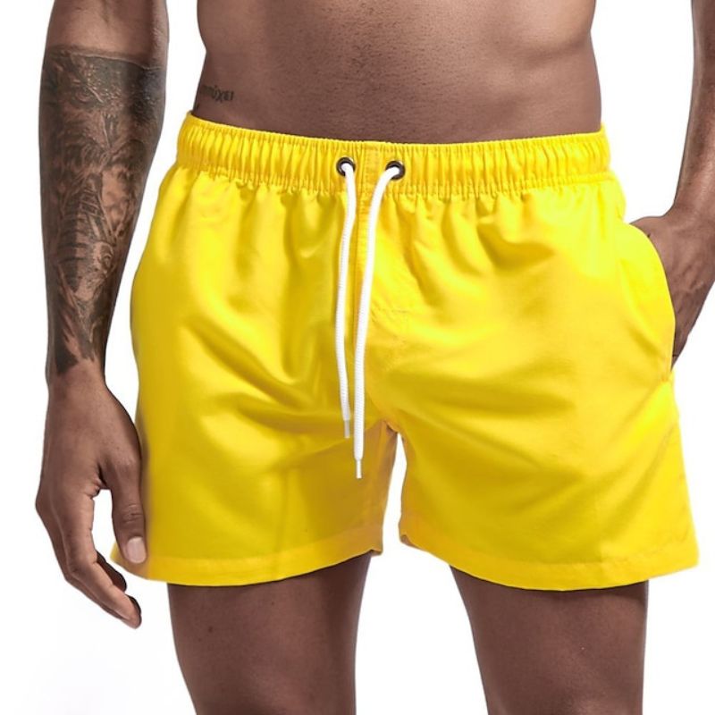 Skovae | Ensfarvede herre strand shorts Hurtigt tørrende