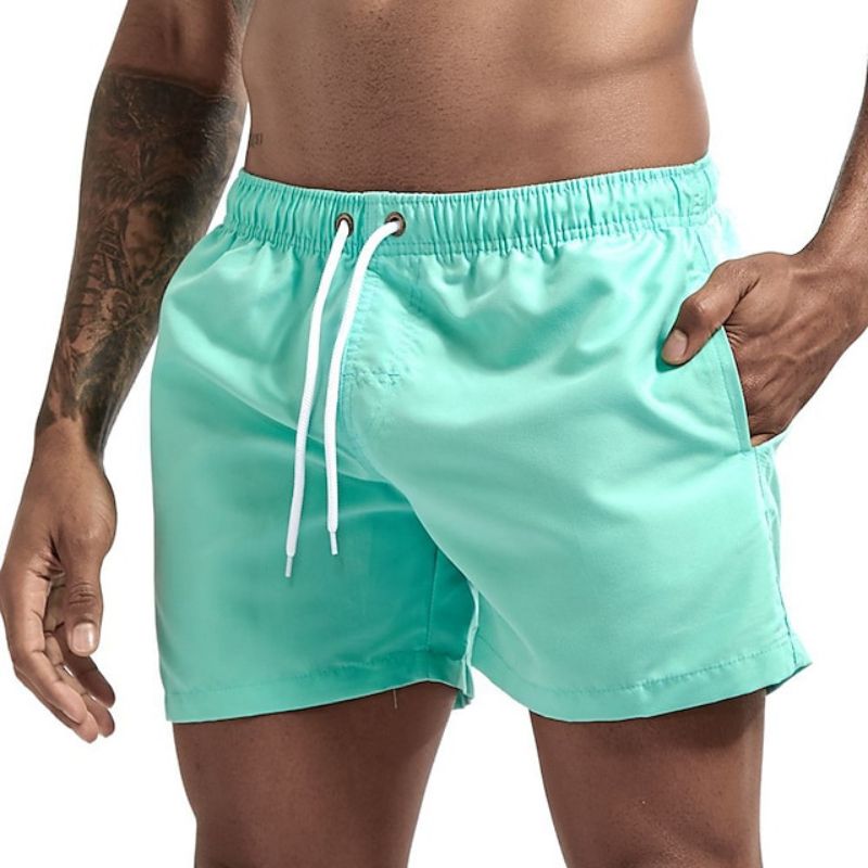 Skovae | Ensfarvede herre strand shorts Hurtigt tørrende