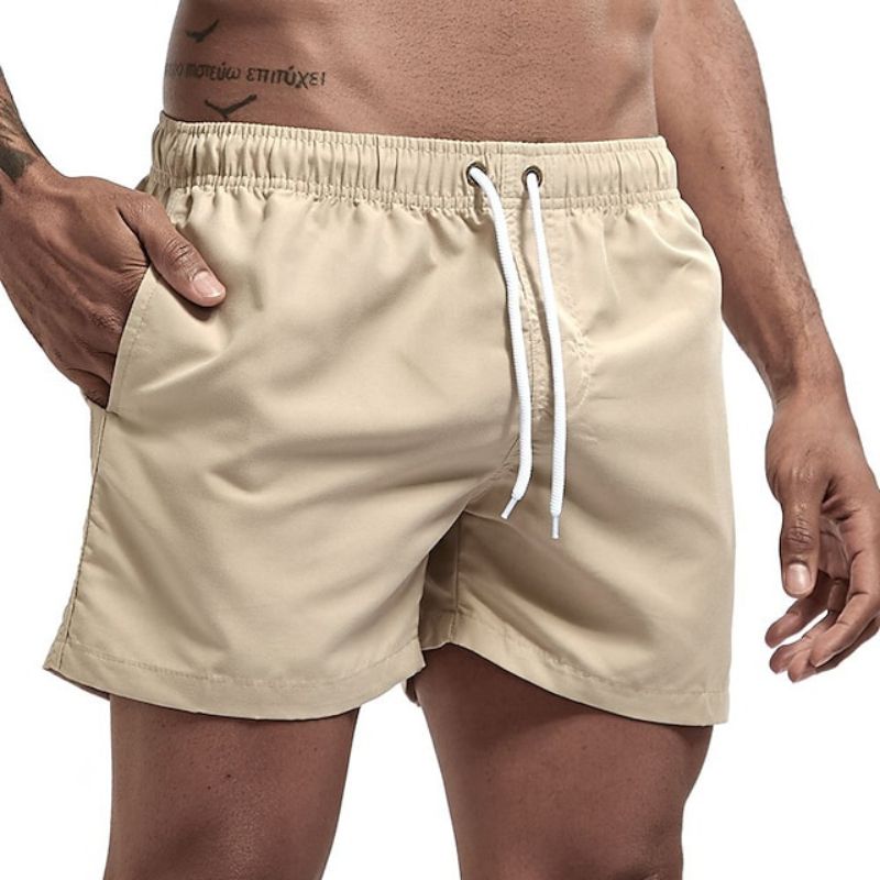 Skovae | Ensfarvede herre strand shorts Hurtigt tørrende