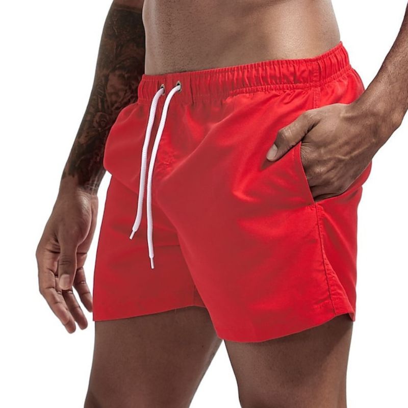 Skovae | Ensfarvede herre strand shorts Hurtigt tørrende