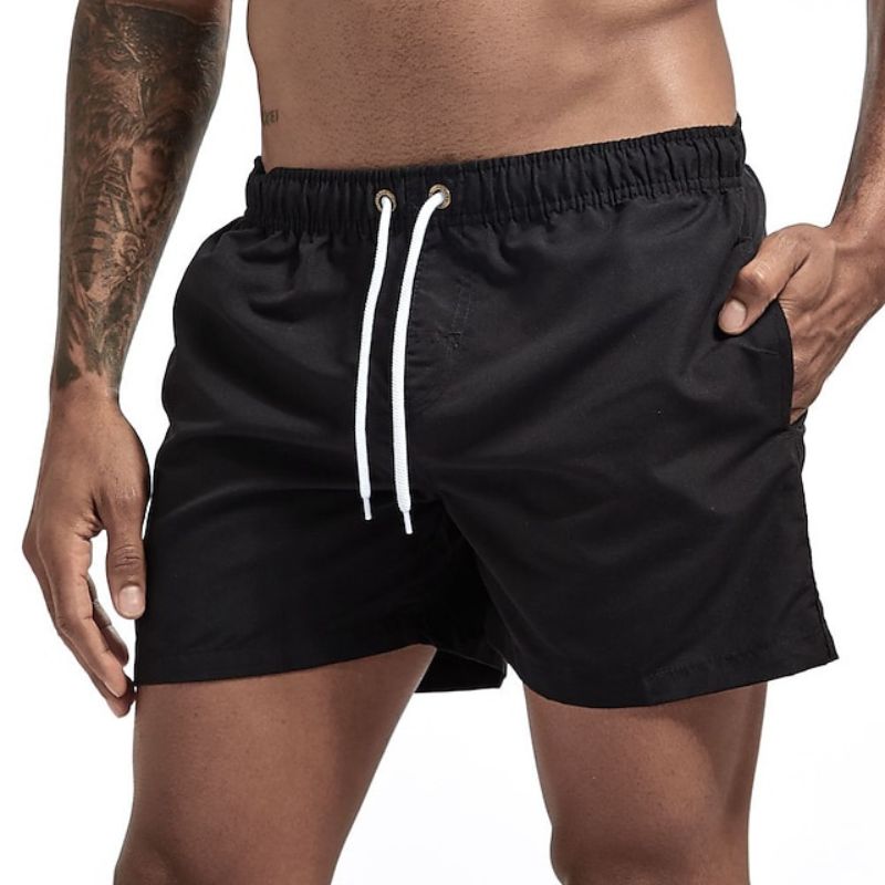 Skovae | Ensfarvede herre strand shorts Hurtigt tørrende