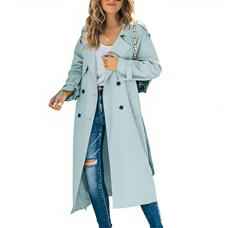 Stilla | Elegant dametrenchcoat med revers og bælte