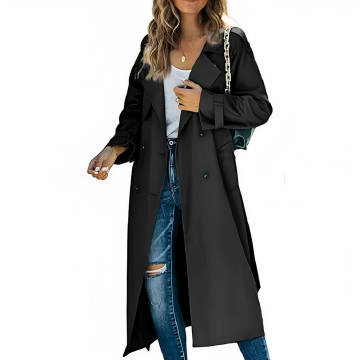 Stilla | Elegant dametrenchcoat med revers og bælte