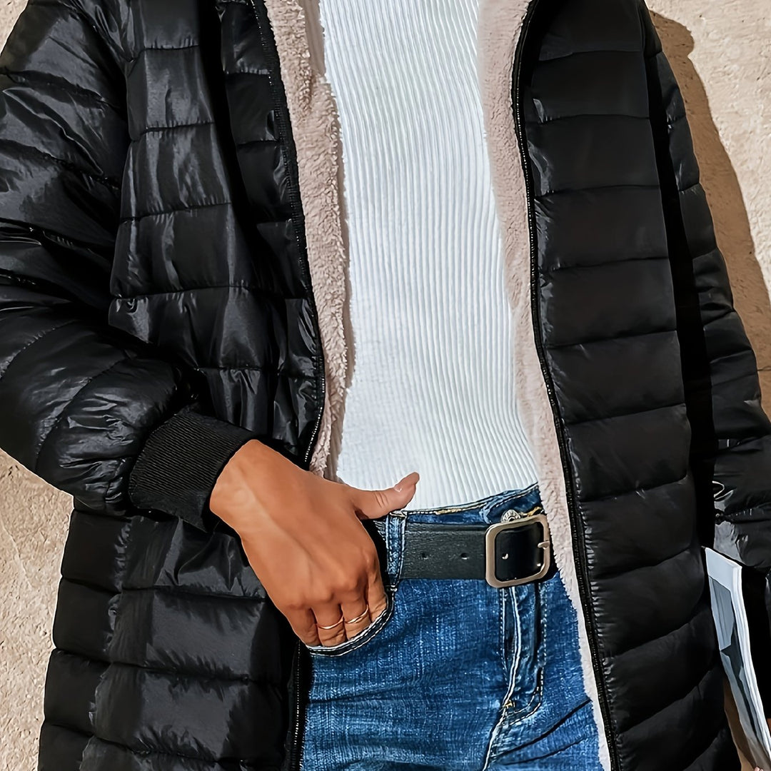 Stilla | Fleece Fôret Jakke med Lynlås