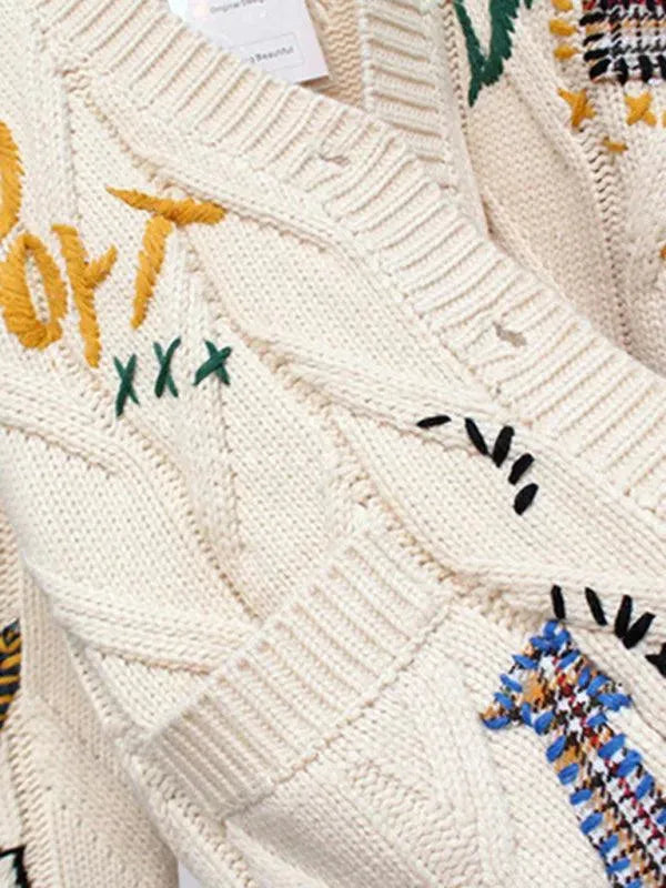 Stilla | Løs Kort Strikjakke Sweater