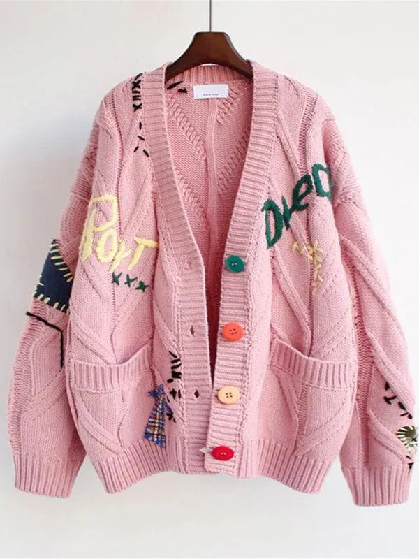 Stilla | Løs Kort Strikjakke Sweater