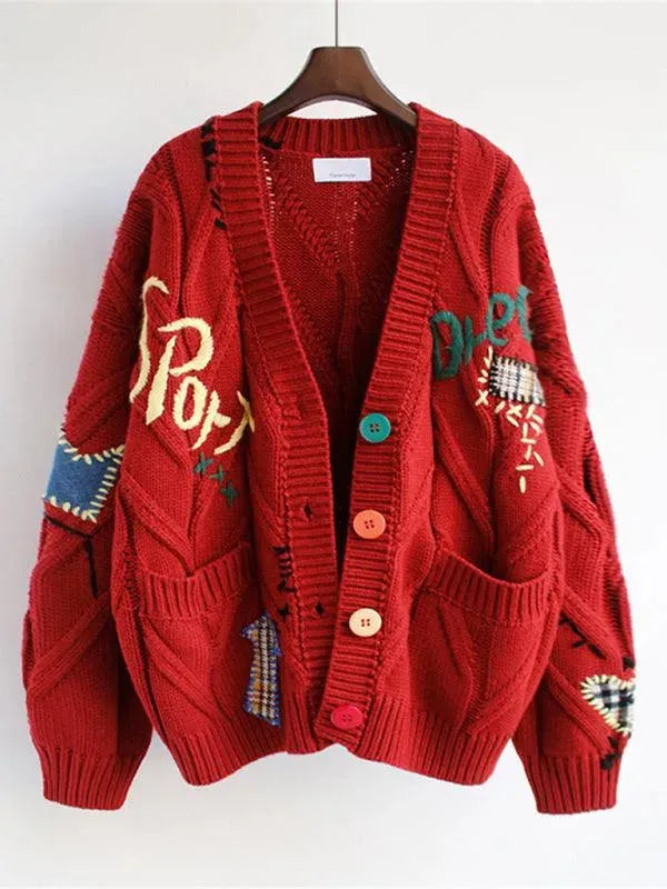 Stilla | Løs Kort Strikjakke Sweater