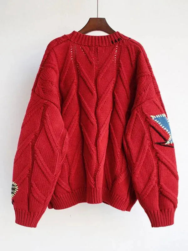 Stilla | Løs Kort Strikjakke Sweater