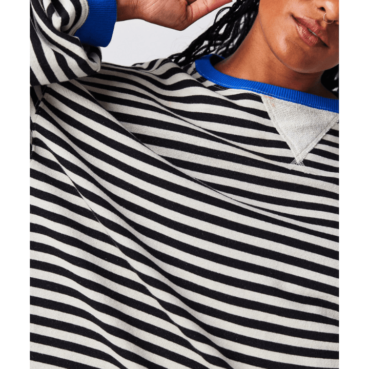 Stilla | Afslappet Stribet Kvinders Sweatshirt