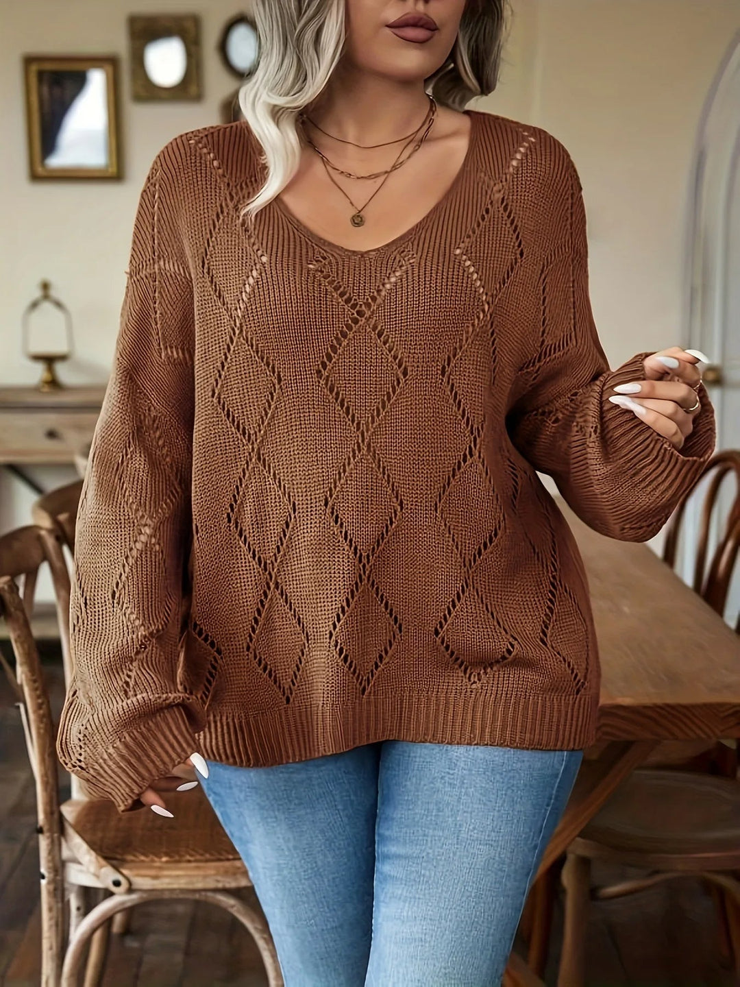 Stilla | Euro Chic Behagelig Strikpullover