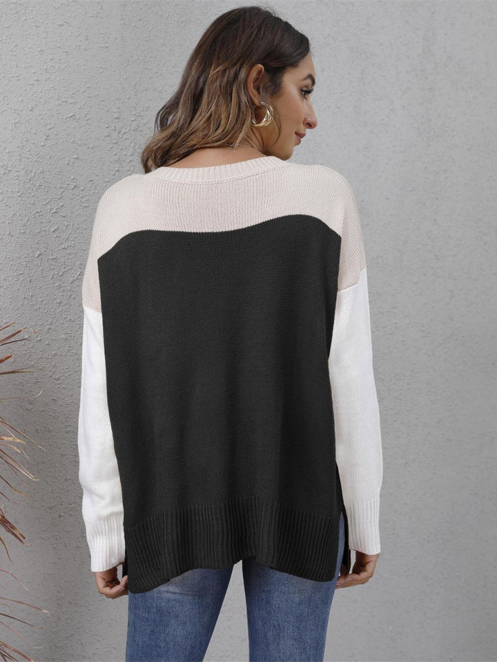 Stilla | Modisch Blokfarver Pullover Chic