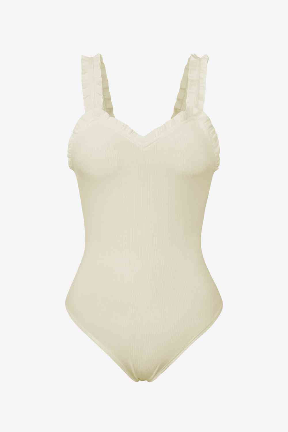 Stilla | Ruffle Trim Ærmeløs Bodysuit