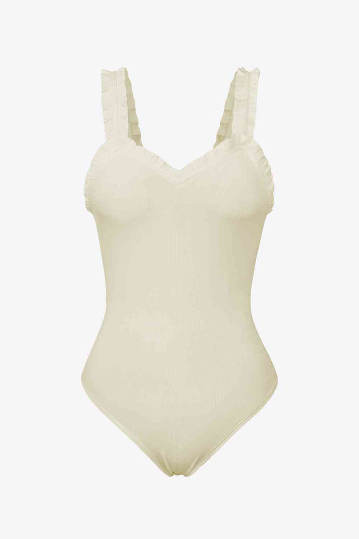 Stilla | Ruffle Trim Ærmeløs Bodysuit