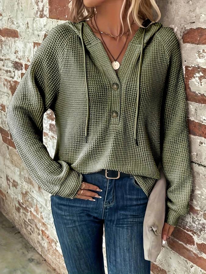Stilla | Løs Strikpullover Med Hætte