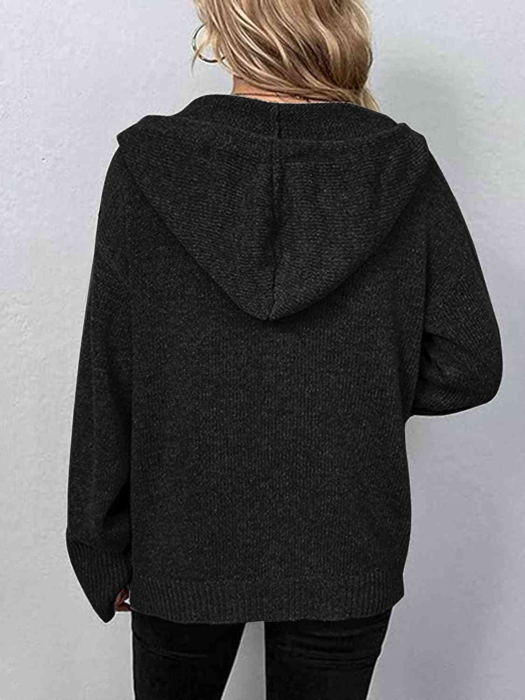 Stilla | Op Snestring Langærmet Hættetrøje Cardigan