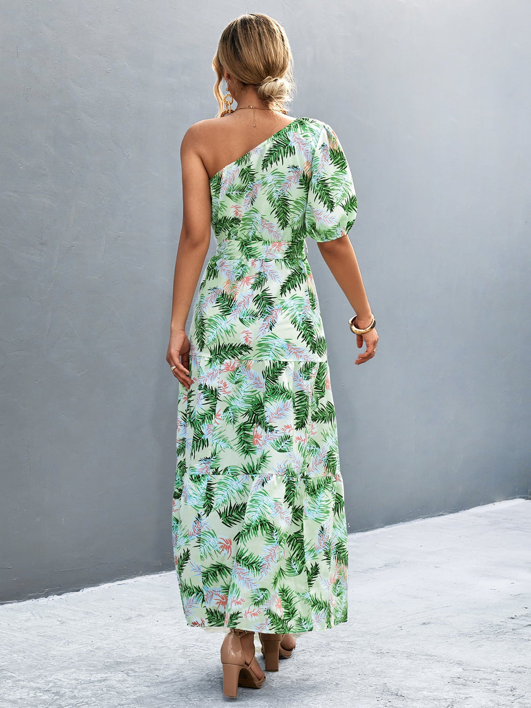 Stilla | Bindebåndtalje One Shoulder Maxi Kjole
