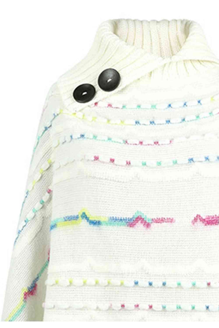 Stilla | Ærme Frynsedetalje Poncho