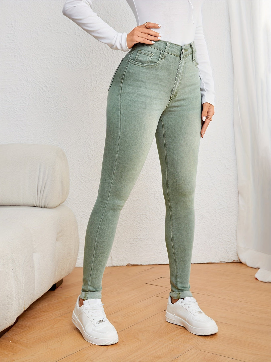 Stilla | Slim Fit Høj Talje Jeans Dame