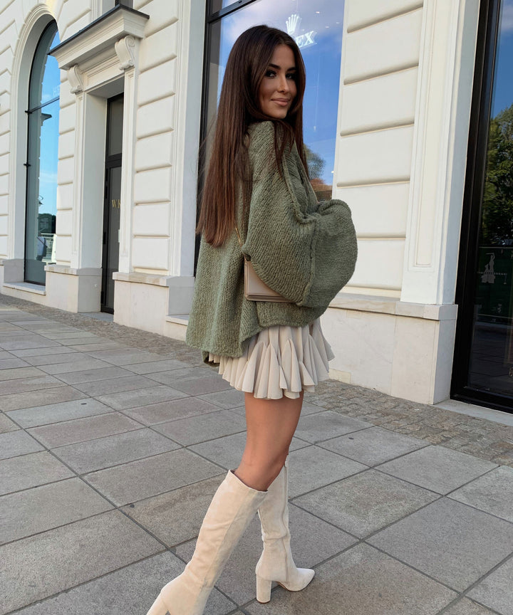 Stilla | Cozy, Oversized Cardigan I Blødt Khaki