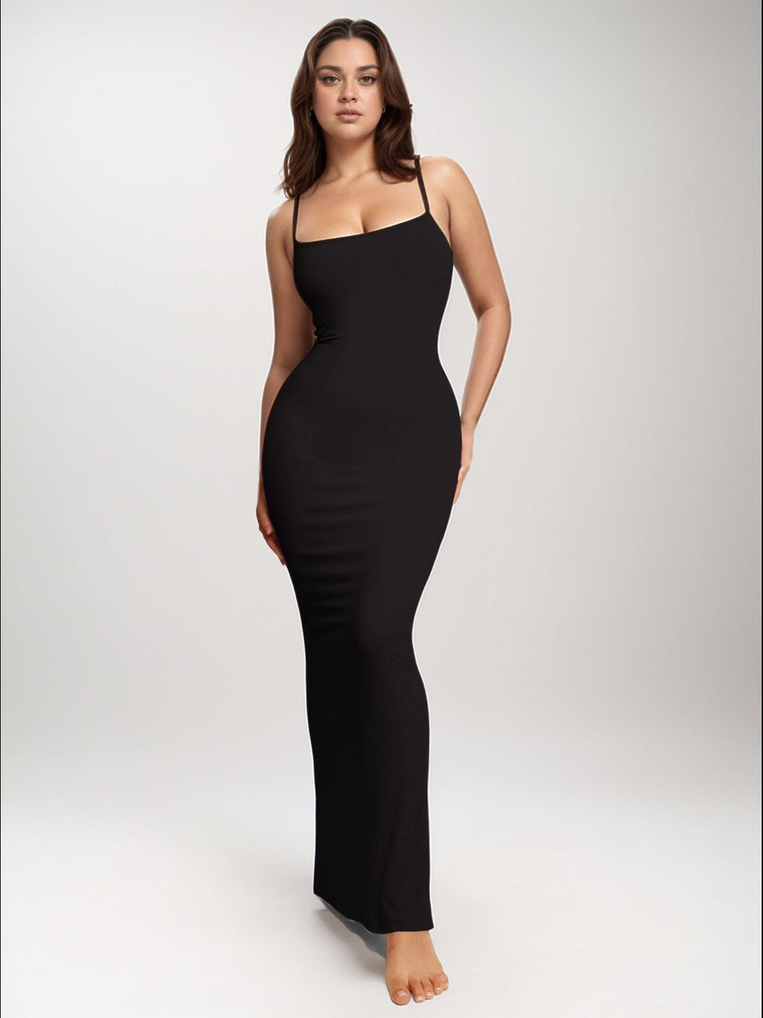 Stilla | Bae Indbygget Shapewear ærmeløs Maxi Kjole