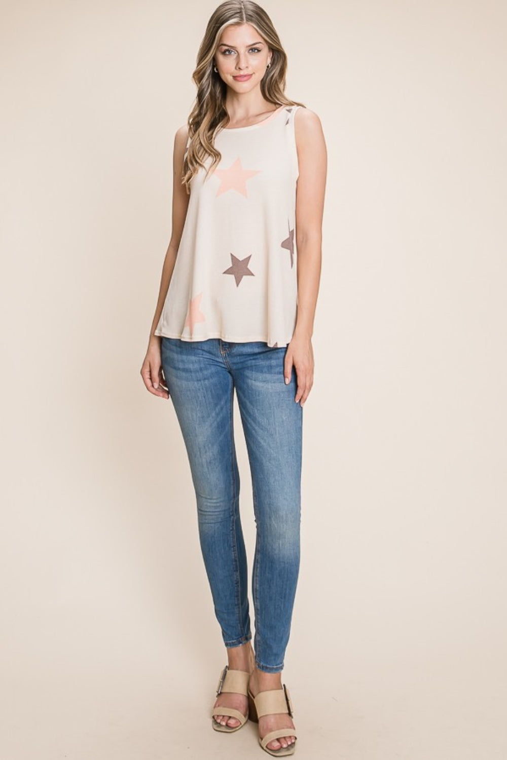 Stilla | Stjerneprint Rund Hals Tank