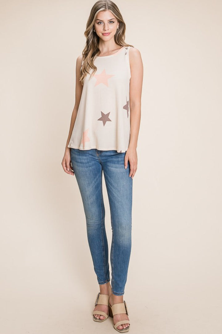 Stilla | Stjerneprint Rund Hals Tank