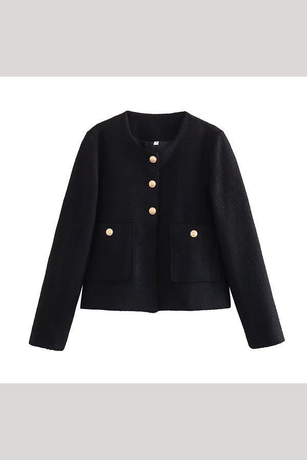 Stilla | Farve Tekstureret Casual Stil Top Jakke