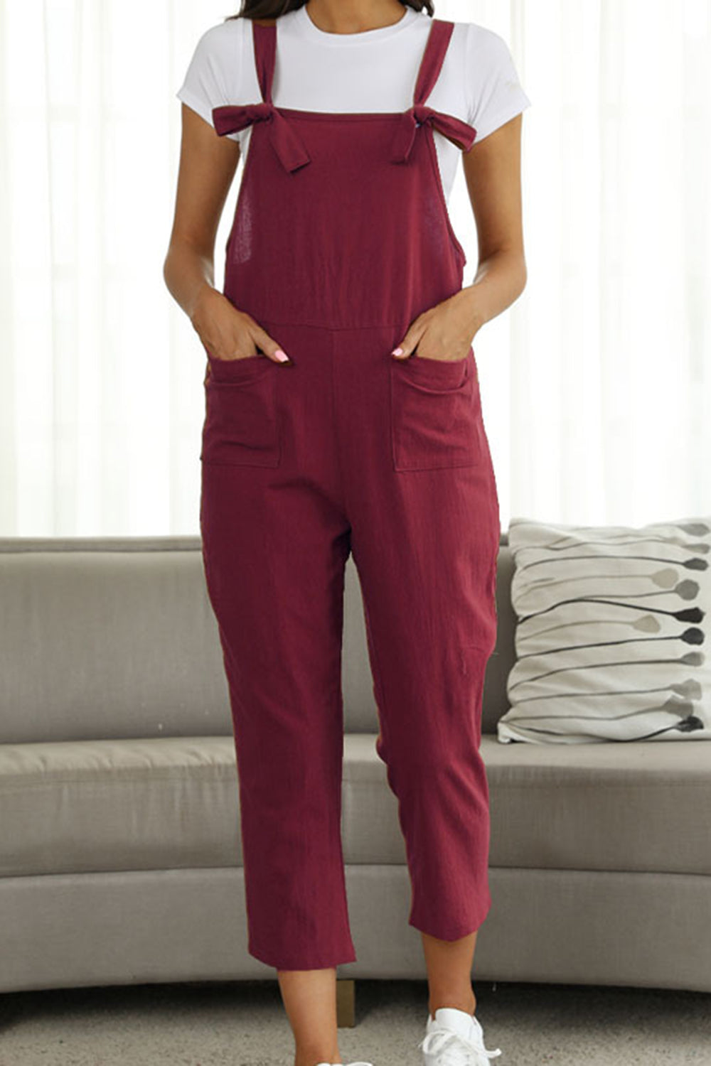 Stilla | Størrelse Square Neck Wide Strap Jumpsuit