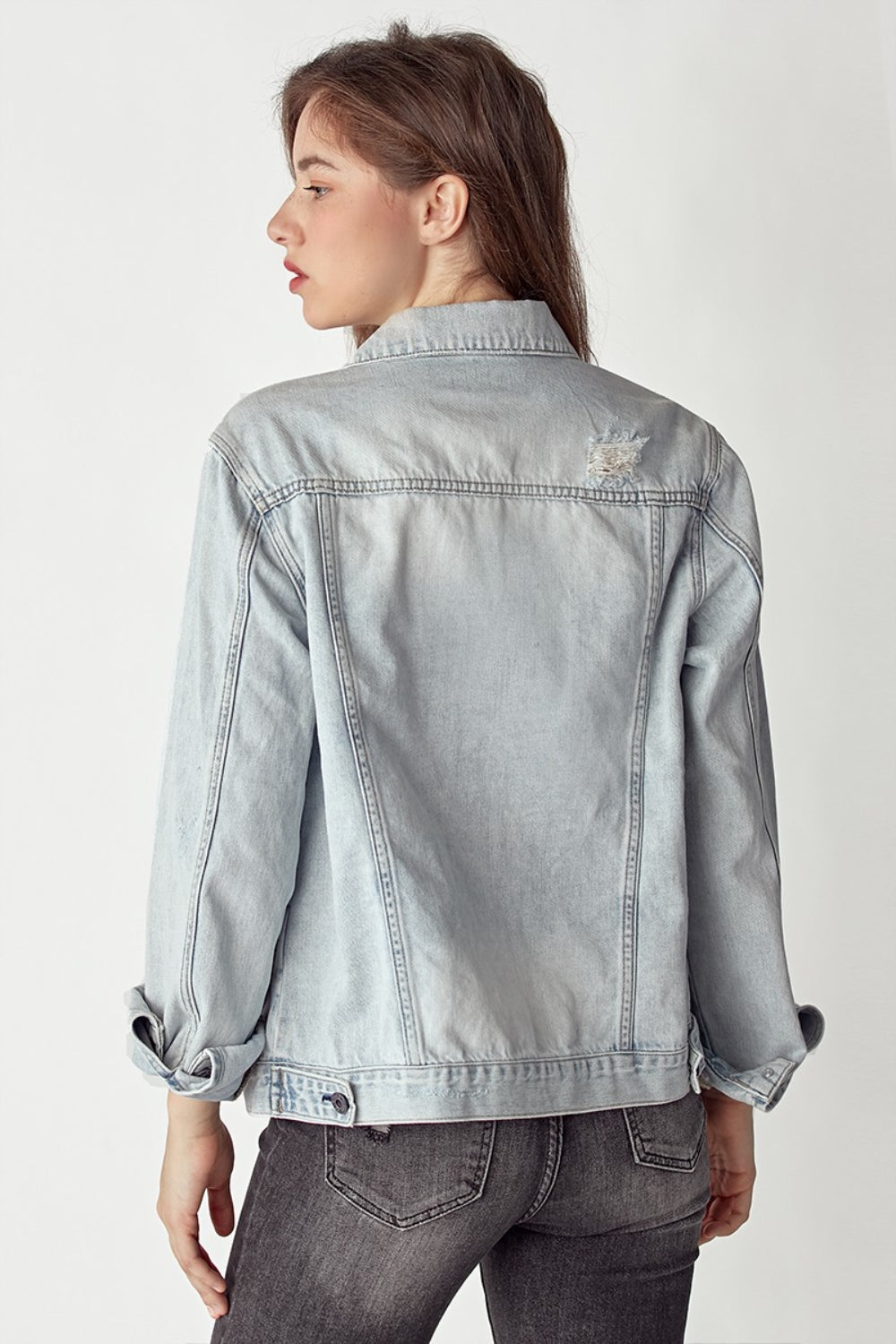 Stilla | Distressed Button up Jakke