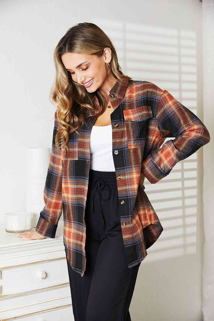 Stilla | Take Plaid Dropped Shoulder Shirt