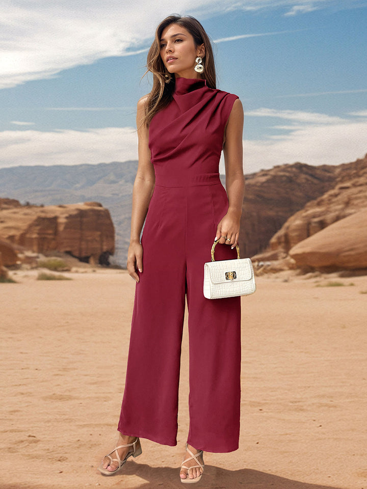Stilla | Mock Neck Ærmeløs Jumpsuit