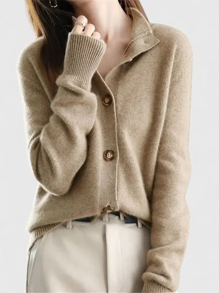 Stilla | Strik cardigan med knapliste