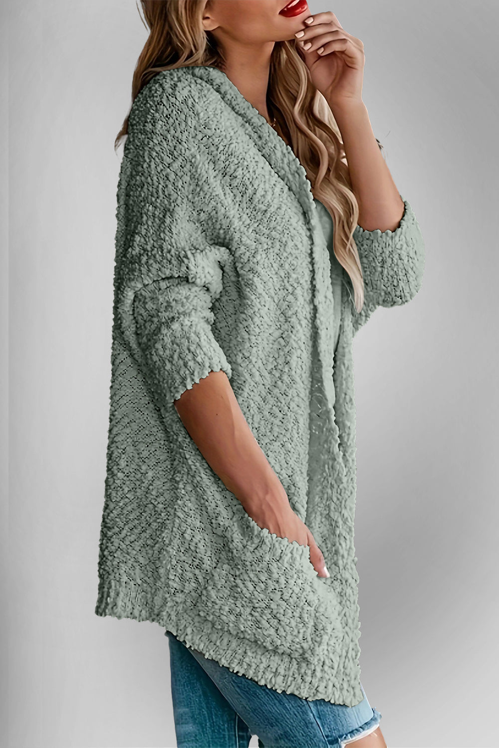 Stilla | Tag Lomme Åben Front Langærmet Cardigan