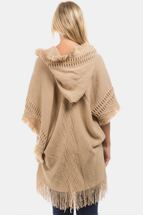 Stilla | Hæklede Knap Hooded Poncho