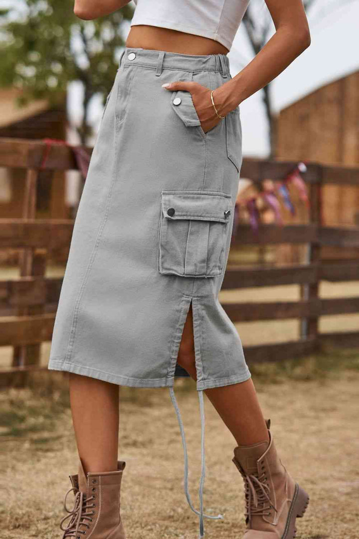 Stilla | Denim Cargo Skirt