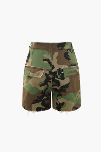 Stilla | Bukser Camo Cargo Revnet Shorts